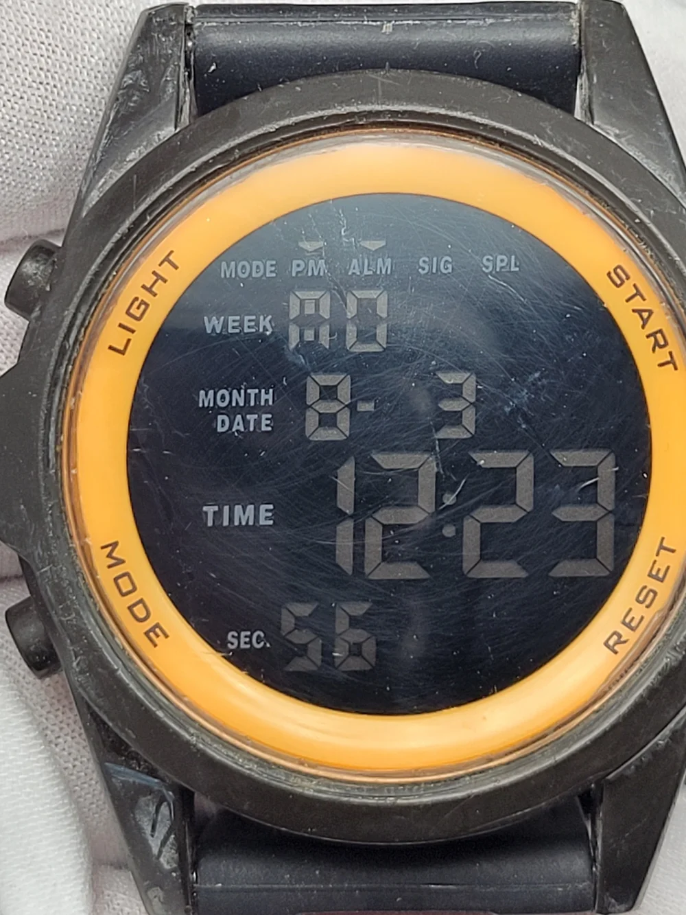 Digital Sport Watch - Black and Orange